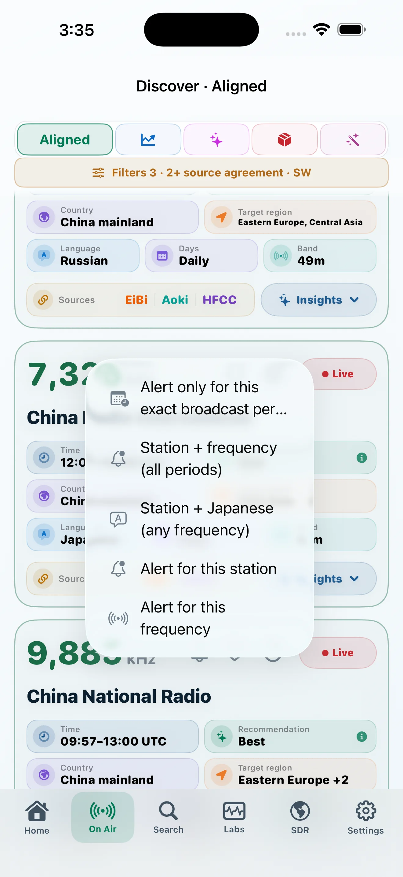 Broadcast alert scopes
