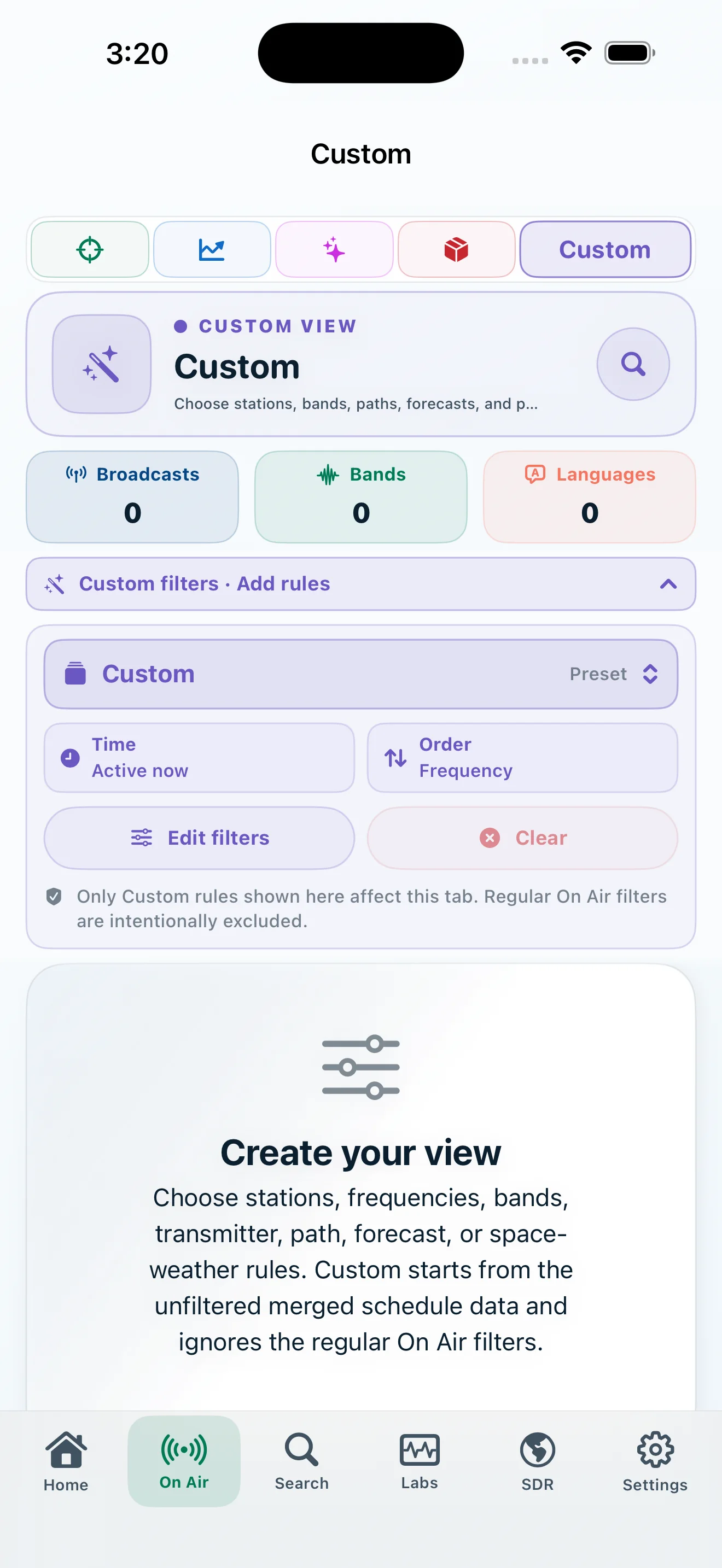 Empty Custom view